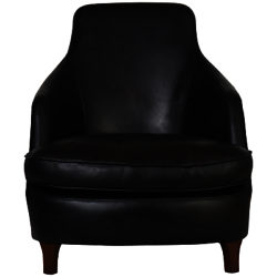 Halo Sebastian Aniline Leather Armchair Old Saddle Black